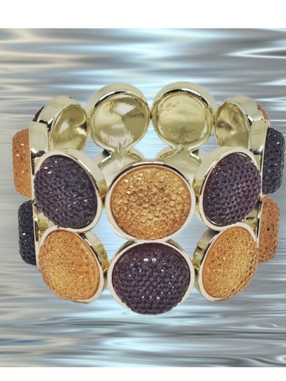 Orange & Red Slip-on Shinny Bracelet